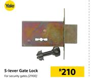 Yale 5 Lever Gate Lock
