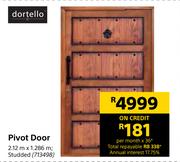 Dortello Pivot Door-212m x 1286m