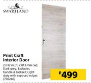 Swartland Print Craft Interior Door-2032m (h) x 813mm (w)