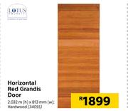 Lotus Horizontal Red Grandis Door-2032m (h) x 813mm (w)