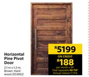 Horizontal Pine Pivot Door-2.1m x 1.2m