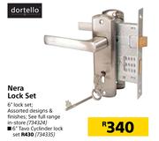 Dortello Nera Lock Set 6"  Tavo Cylinder Lock