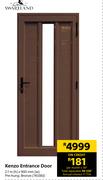 Swartland Kenzo Entrance Door 2.1m x 900mm