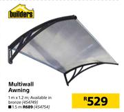Builders Multiwall Awning 1m x 1.2m
