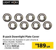Lightworx 8 Pack Downlight Plate Cover-Per Pack