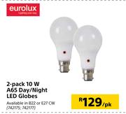 Eurolux 2 Pack 10W A65 Day/Night LED Globes-Per Pack
