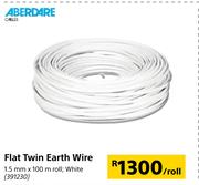 Aberdare Flat Twin Earth Wire 1.5mm x 100m Roll-Per Roll