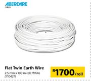 Aberdare Flat Twin Earth Wire 2.5mm x 100m Roll-Per Roll