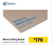Gyproc Rhino Ceiling Board-6.4mm x 1.2m x 3.0m