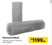 Diamond Mesh 1.8mm-75mm x 1.8mm x 30m Each