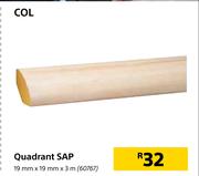 Col Quadrant Sap-19mm x 19mm x 3m