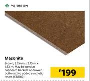 PG Bison Masonite Brown-3.2mm x 2.75m x 1.83m