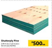 Shutterply Pine-2.44m (l) x 1.22m (w) x 18mm (d) Each