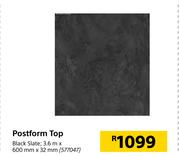 Postform Top-3.6m x 600mm x 32mm