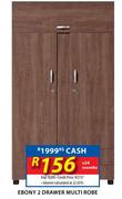 Ebony 2 Drawer Multi Robe