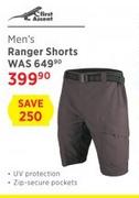 First Ascent Men's Ranger Shorts 