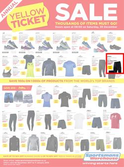 Sportsmans Warehouse : Annual Yellow Ticket Sale (30 Dec 2017 - 11 Jan 2018), page 1