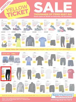 Sportsmans Warehouse : Annual Yellow Ticket Sale (30 Dec 2017 - 11 Jan 2018), page 1