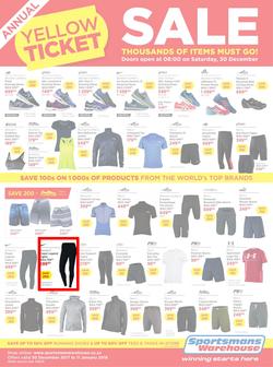 Sportsmans Warehouse : Annual Yellow Ticket Sale (30 Dec 2017 - 11 Jan 2018), page 1