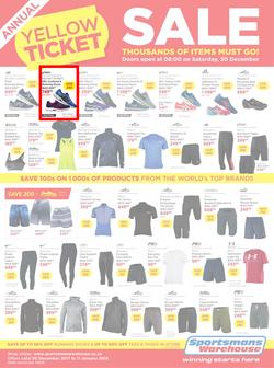 Sportsmans Warehouse : Annual Yellow Ticket Sale (30 Dec 2017 - 11 Jan 2018), page 1