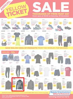 Sportsmans Warehouse : Annual Yellow Ticket Sale (30 Dec 2017 - 11 Jan 2018), page 1