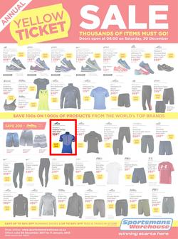 Sportsmans Warehouse : Annual Yellow Ticket Sale (30 Dec 2017 - 11 Jan 2018), page 1