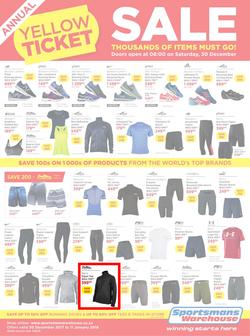 Sportsmans Warehouse : Annual Yellow Ticket Sale (30 Dec 2017 - 11 Jan 2018), page 1