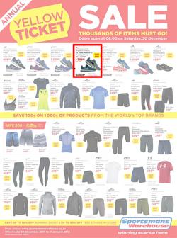Sportsmans Warehouse : Annual Yellow Ticket Sale (30 Dec 2017 - 11 Jan 2018), page 1