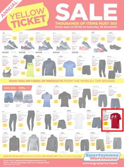 Sportsmans Warehouse : Annual Yellow Ticket Sale (30 Dec 2017 - 11 Jan 2018), page 1