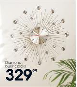 Diamond Burst Clocks