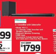 Hisense 2.1 Soundbar With Subwoofer H5212