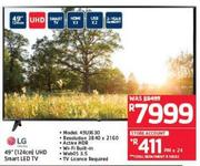 LG 49” (124cm) UHD Smart LED TV 49UJ630