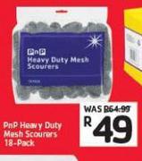 PnP Heavy Duty Mesh Scourers 18-Pack