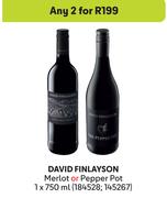David Finlayson Merlot Or Pepper Pot-For 2 x 750ml