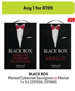 Black Box Merlot/Cabernet Sauvignon Or Merlot-5L