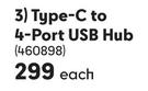 Karbon Type-C To 4 Port USB Hub-Each