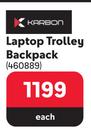 Karbon Laptop Trolley Backpack-Each