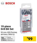 Bosch 10 Piece Drill Bit Set
