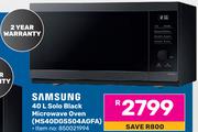 Samsung 40L Solo Black Microwave Oven MS40DG5504AGFA