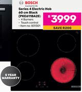 Bosch Series 4 Electric Hob 60cm Black PKE611BA2E