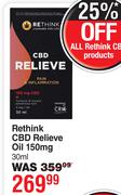 Rethink CBD Relieve Oil 150mg-30ml