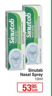 Special Sinutab Nasal Spray 10ml m.guzzle .za
