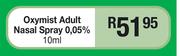 Oxymist Adult Masal Spray 0.05%-10ml