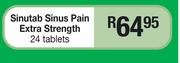 Sinutab Sinus Pain Extra Strengyh 24 Tablets