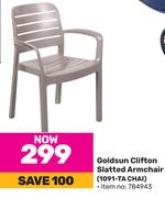 Gold Sun Clifton Slatted Arm Chair 1091-TA-CHAI