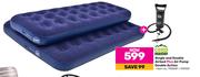Campmaster Single & Double Airbed Plus Air Pump Double Action