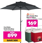 3m Patio Umbrella Grey