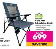 Campmaster Hard Arm Adjustable Chair