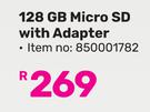 0Hikvision 128GB Micro SD With Adapter