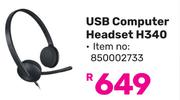 Logitech USB Computer Headset H340